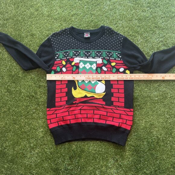 Well Worn Holiday Sweater Men’s Large Ugly Christmas With Beer Coozy Stocking - Picture 4 of 10